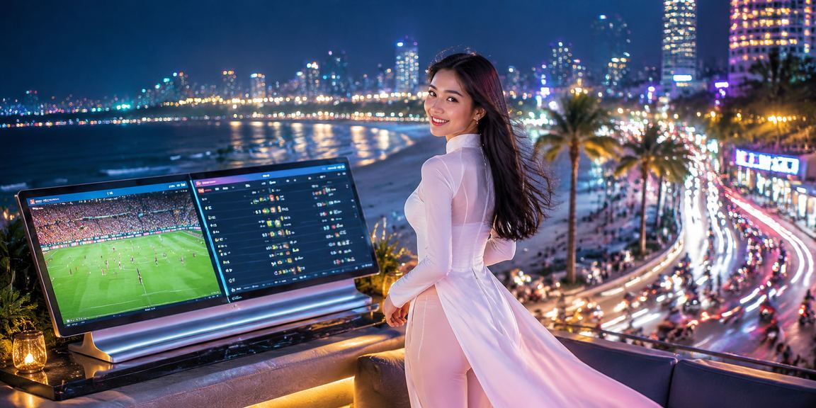 Người chơi nữ tại Vũng Tàu trải nghiệm cá cược thể thao với áo dài